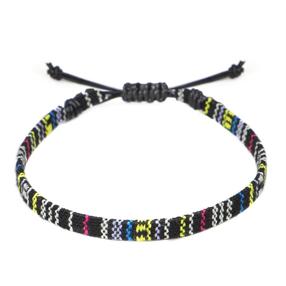 Bracelet for Women Teen Girls Colorful Handmade String Cotton Bracelets Adjustab